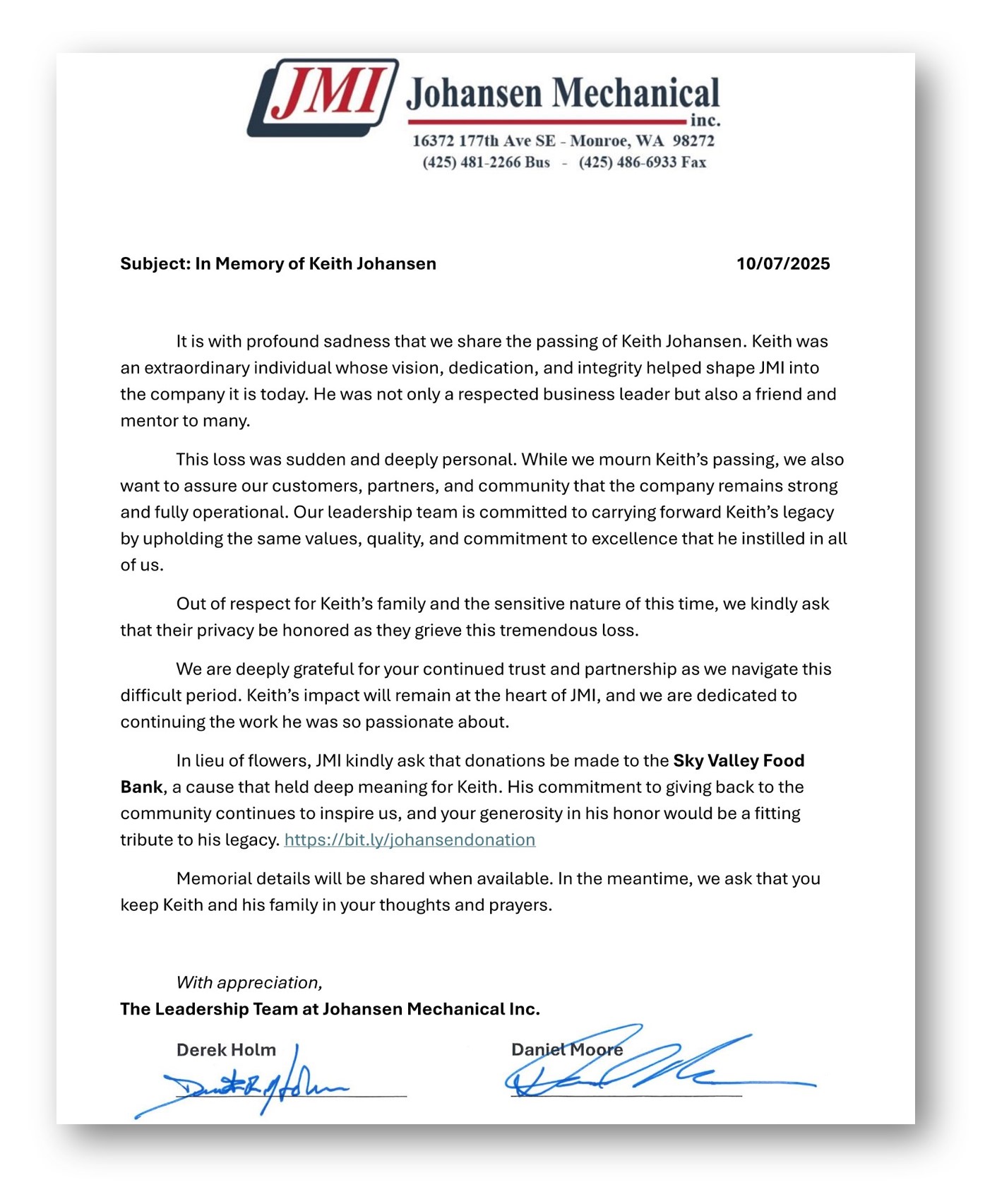 Johansen Mechanical - Keith Johansen